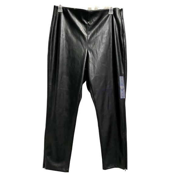 NWT OLD NAVY Extra High-Waisted Faux-Leather Eco-friendly Pants Black Size 16 - Picture 4 of 11